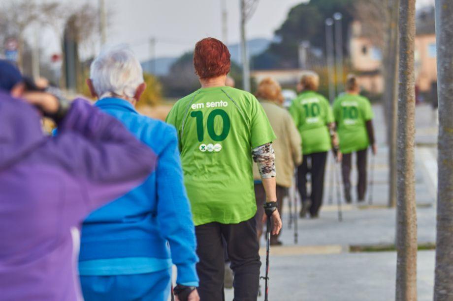 Dinamització de marxa nòrdica celebrada a Santa Cristina d'Aro