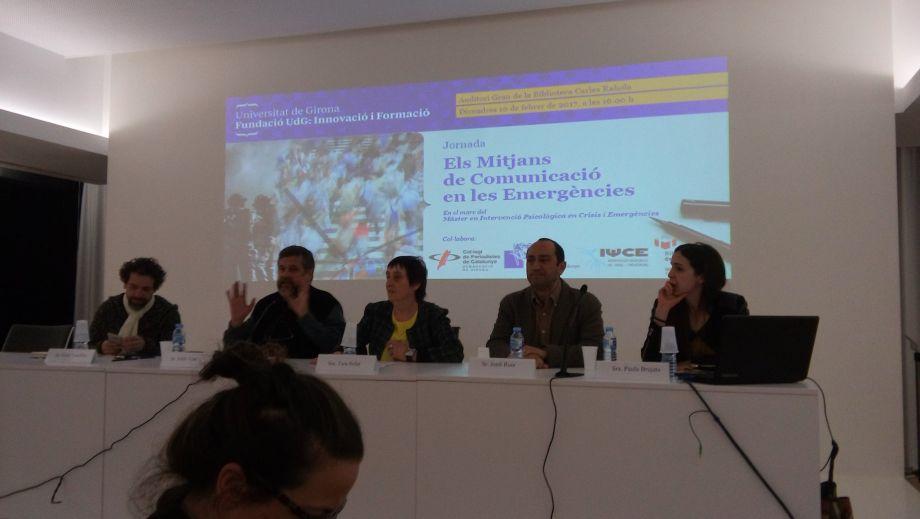 Jornada sobre els mitjans de comunicació i les emergències.