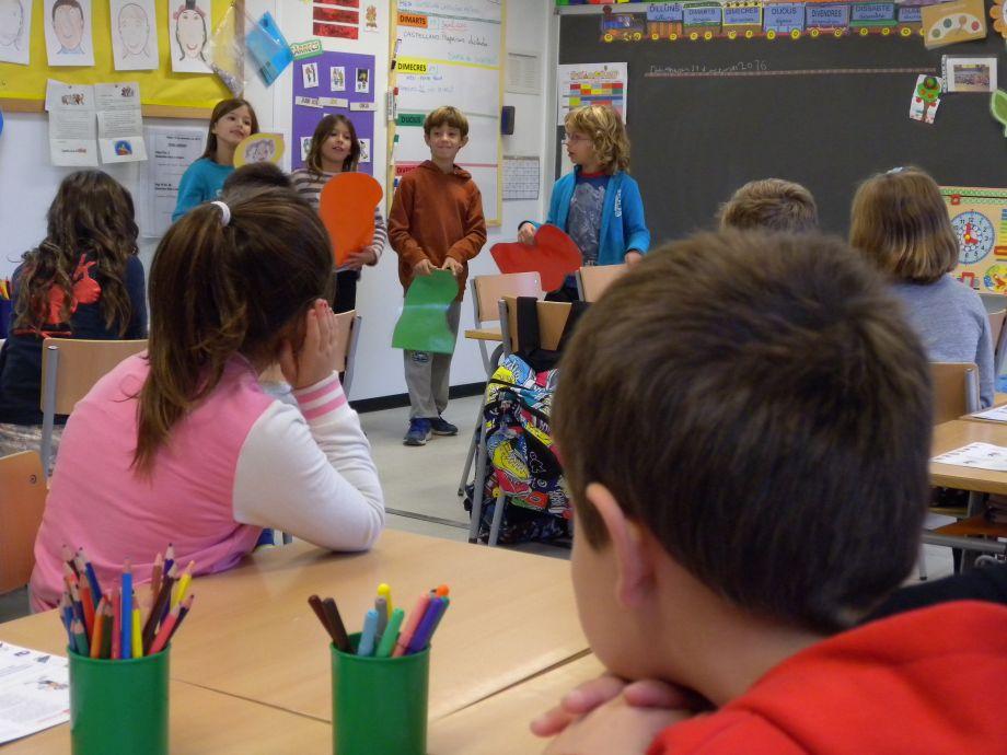 Sessió del Sigues tu a l'escola Gonçal Comellas d'Avinyonet de Puigventós
