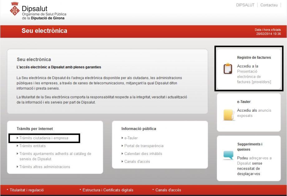 Presentació electrònica de factures