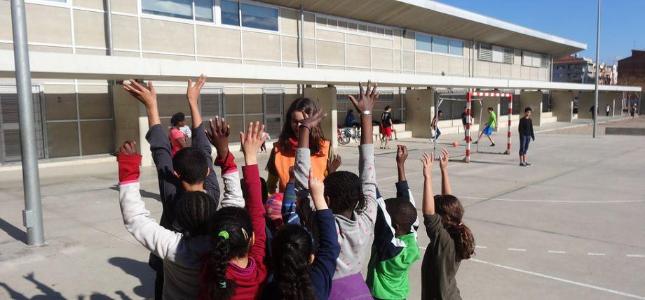 Imatge dels patis Mas Masó, on es duen a terme activitats del programa Juguem?