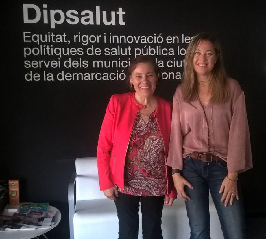 La degana de la Fac. d'Infermeria i la gerent de Dipsalut