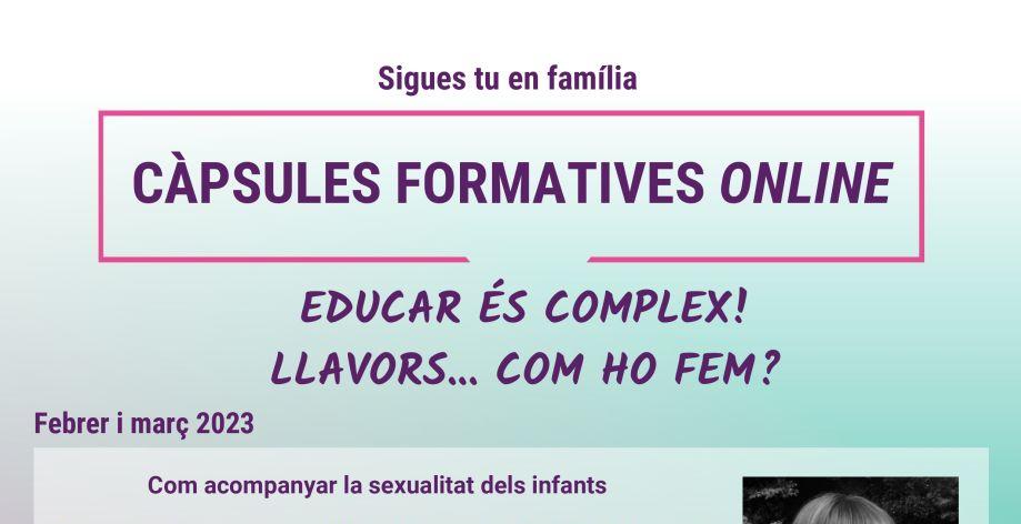 Cartell de les sessions formatives en línia d'aquest primer trimestre de 2023