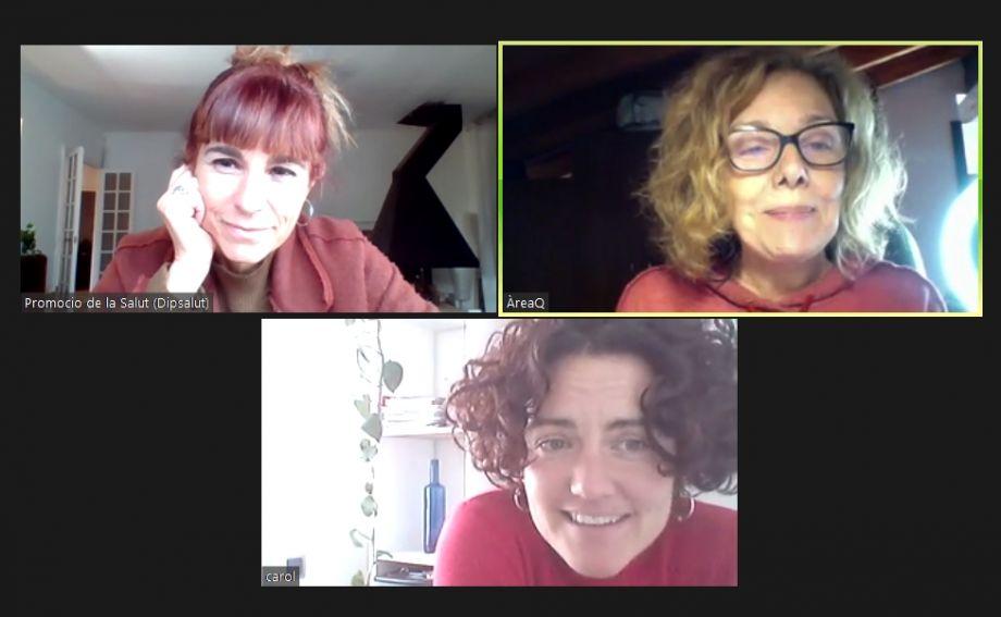 Imatge de l'entrevista, que es va dur a terme en línia