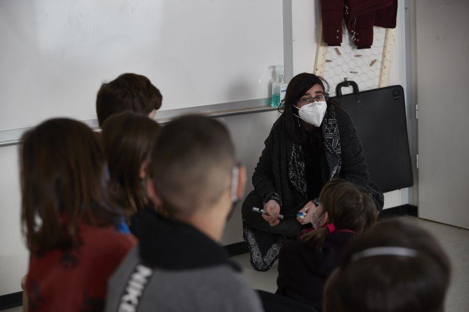 Imatge d'arxiu d'una sessió del "Sigues tu" a l'escola Camins de Banyoles. E.Kelele/Dipsalut