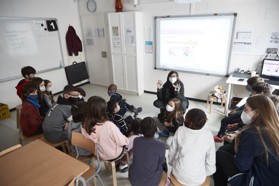 Una sessió del "Sigues tu" a l'escola Camins de Banyoles, aquest passat curs 2020/21