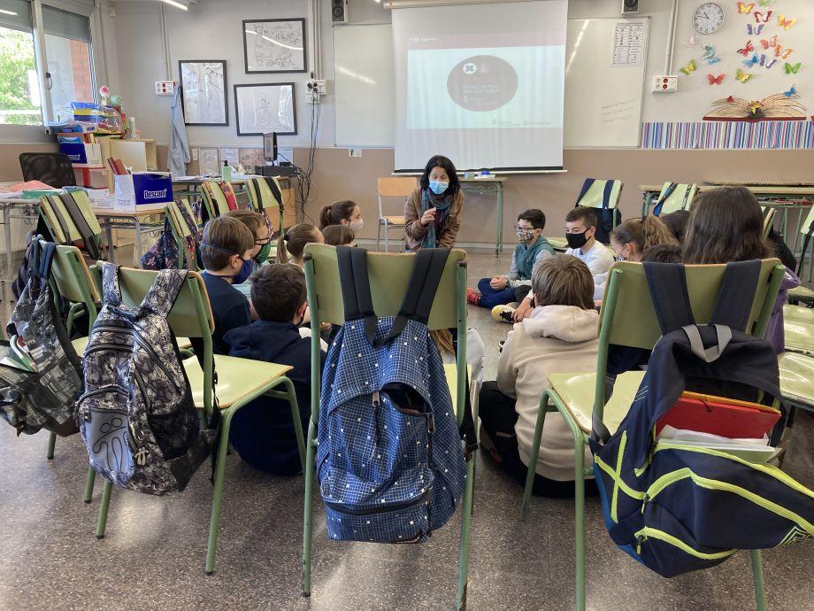 Fotografia d'una sessió del programa "Sigues tu" a l'escola de Bescanó