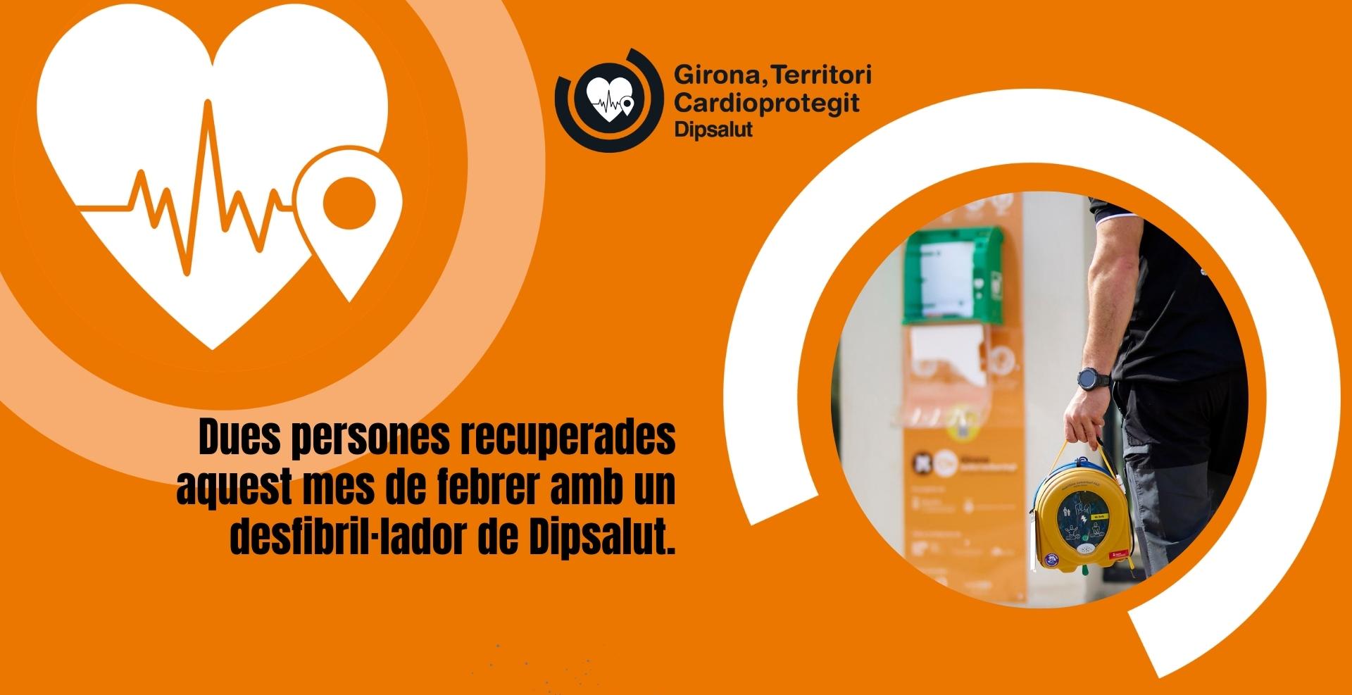 Dues persones recuperades aquest febrer amb un desfibril·lador de Dipsalut.